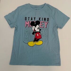 Disney Blue Mickey Mouse Short Sleeve Tee